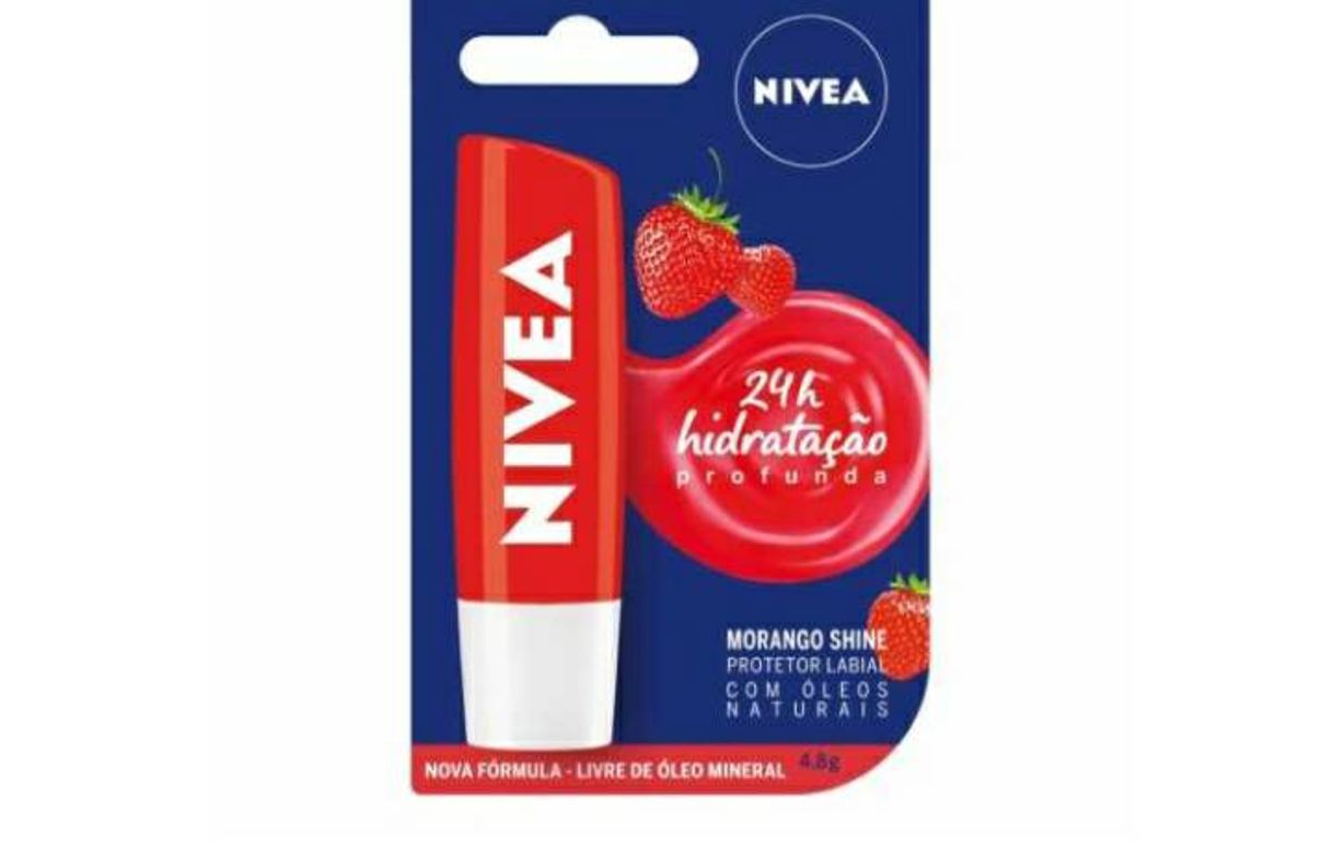 Moda Protetor Labial Nivea Morango Shine