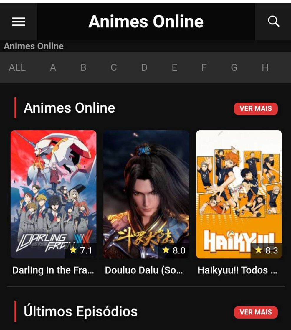 App Animes online