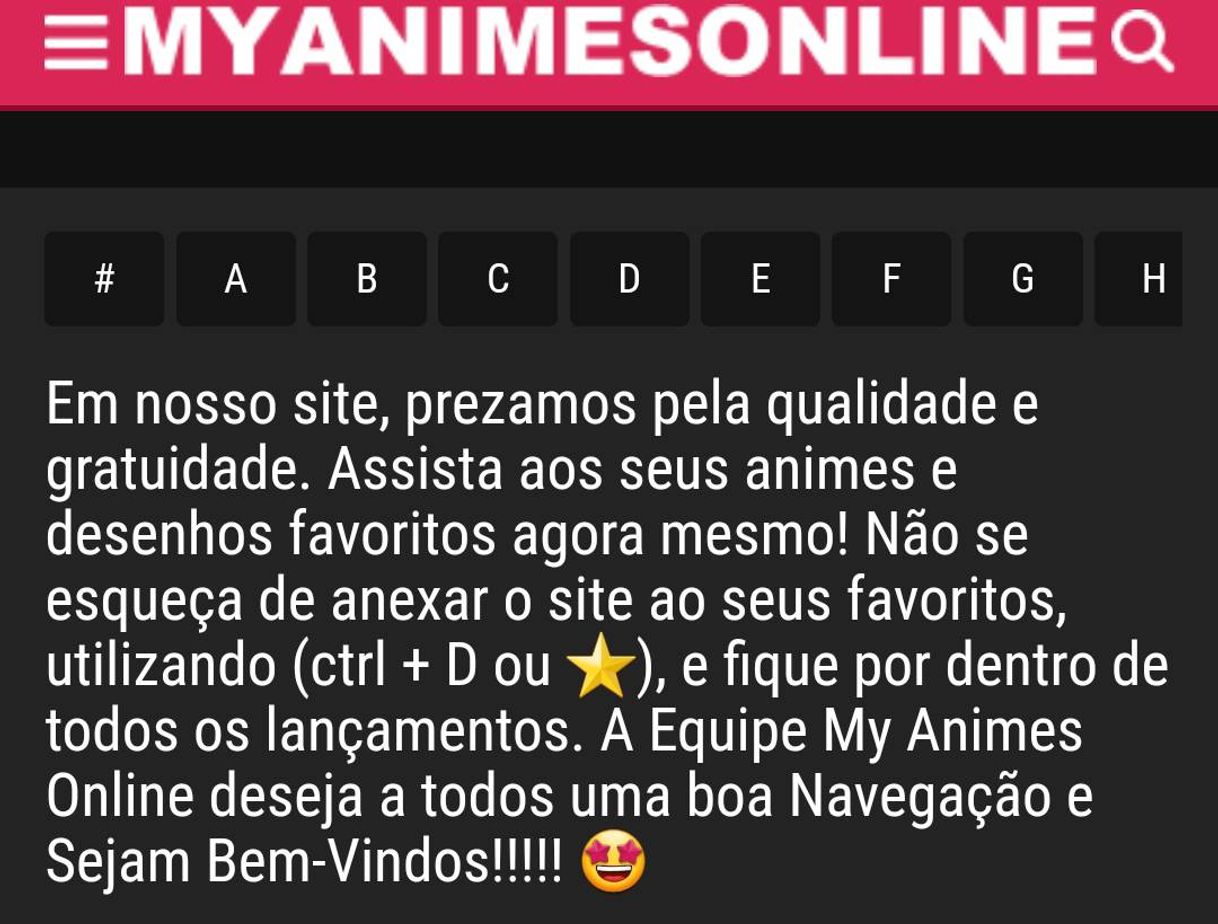 Apps MY ANIMES ONLINE 