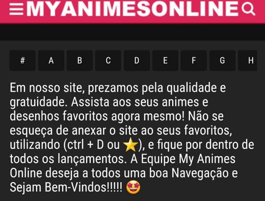 MY ANIMES ONLINE 