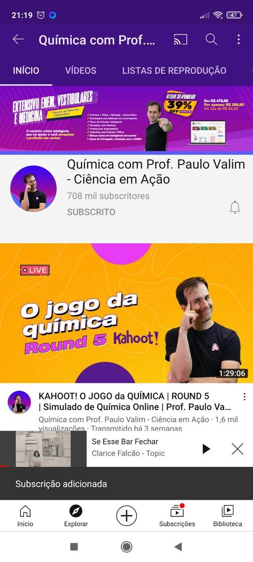 Moda Química com o Prof.Paulo Valim- ciência em ação 