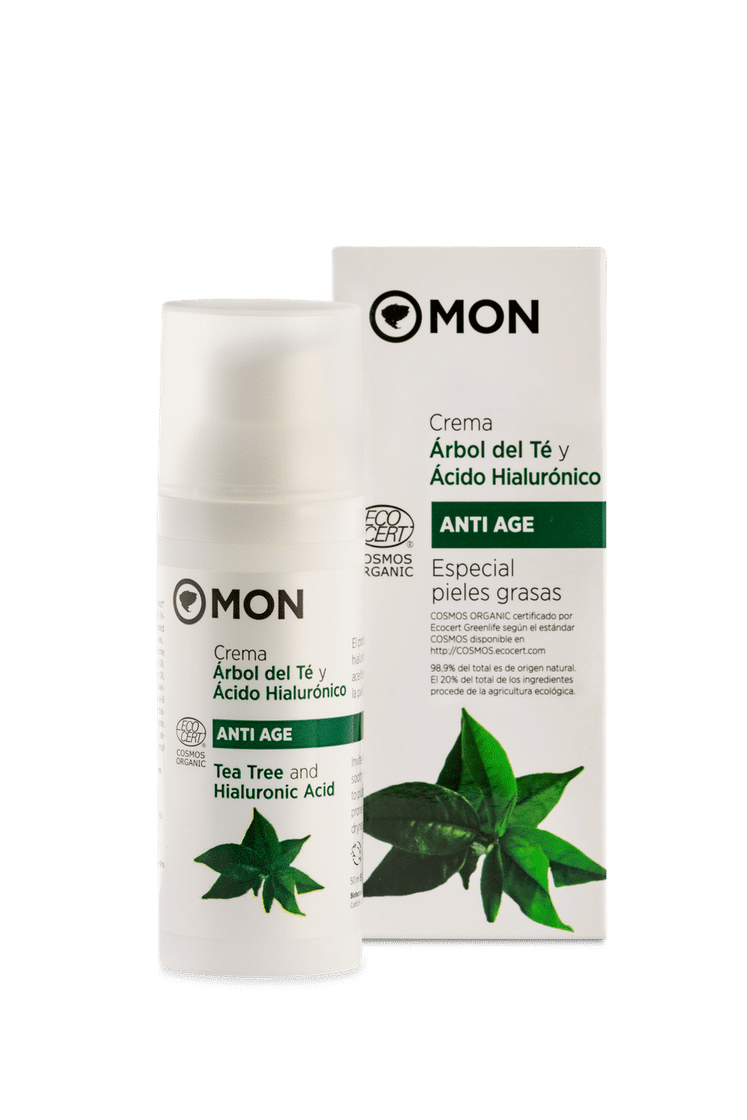 Moda Crema facial de Árbol del Té y Ácido Hialurónico - MON 