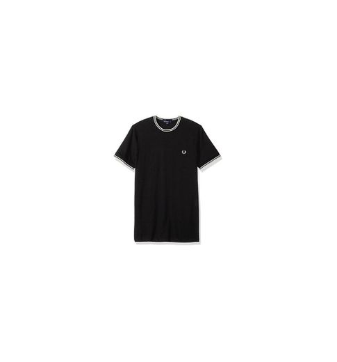 Fred Perry Fp Twin Tipped Camiseta, Negro