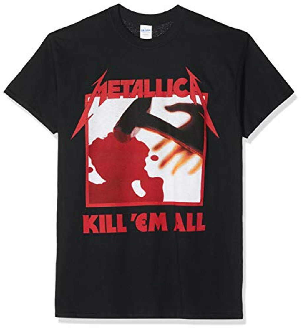 Moda Metallica Kill 'em All Tracks_Men_bl_TS: S Camiseta, Negro