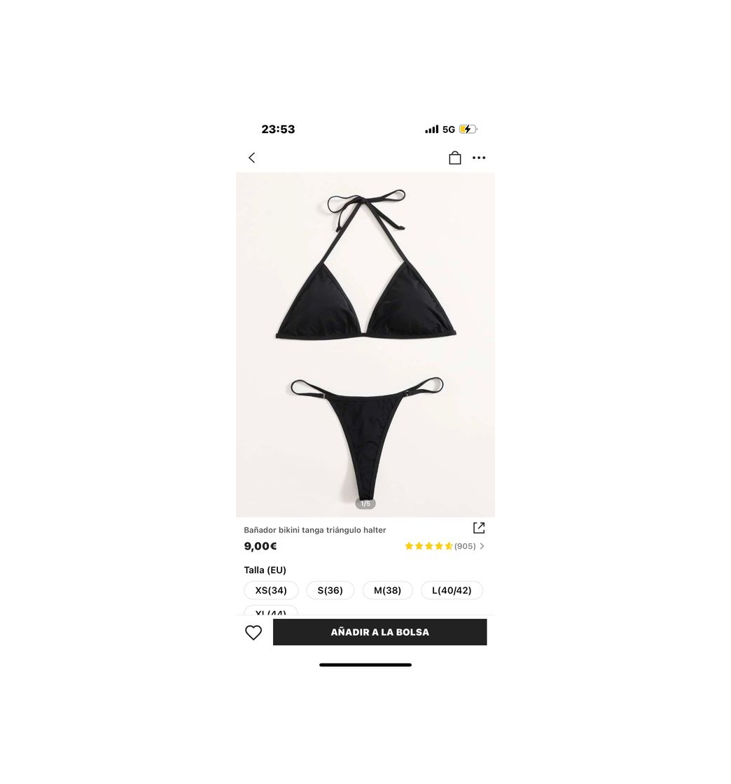 Fashion Bañador bikini tanga triángulo halter