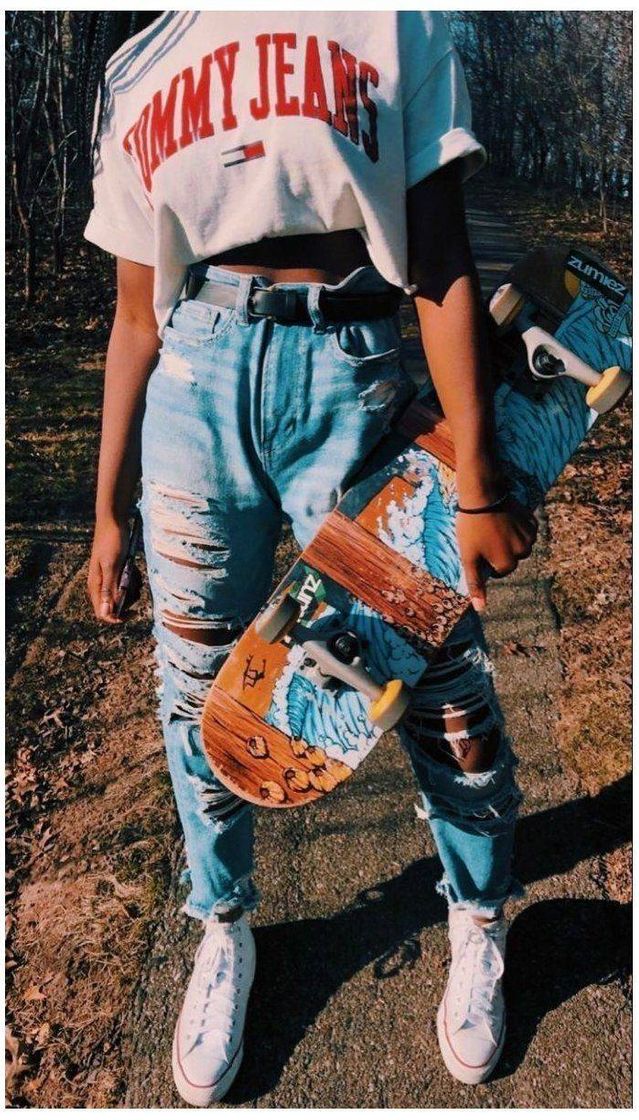 Moda VSCO girl outfits School jeans🍃