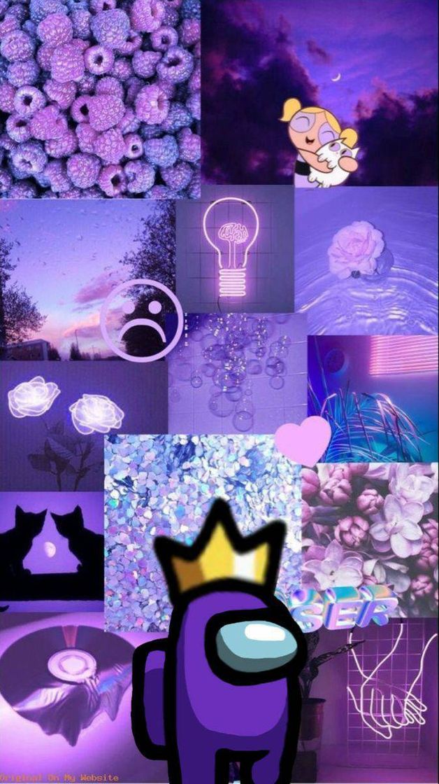 Moda Wallpaper among Us roxo aesthetic 