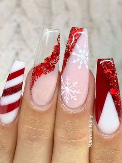 Christmas red nails 