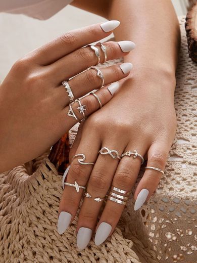 14pcs Skinny Ring Pack | SHEIN USA