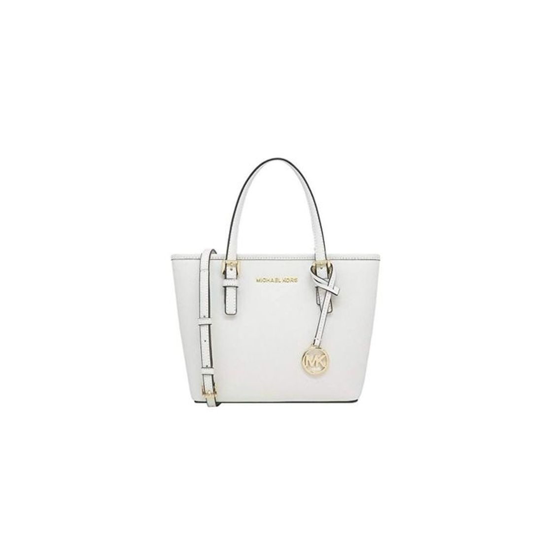 Producto Michael Kors Jet Set Travel XS Small Leather Tote Satchel Optic White