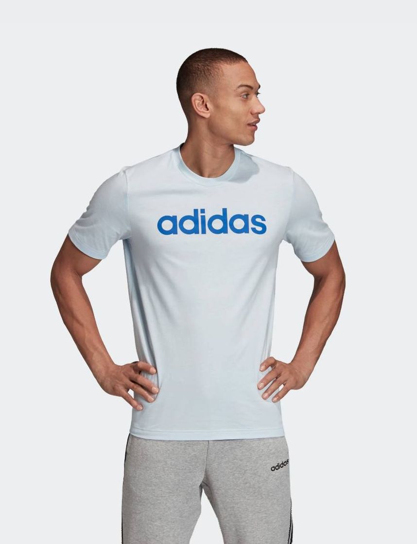 Fashion Camiseta Essentials Linear Logo - Azul adidas