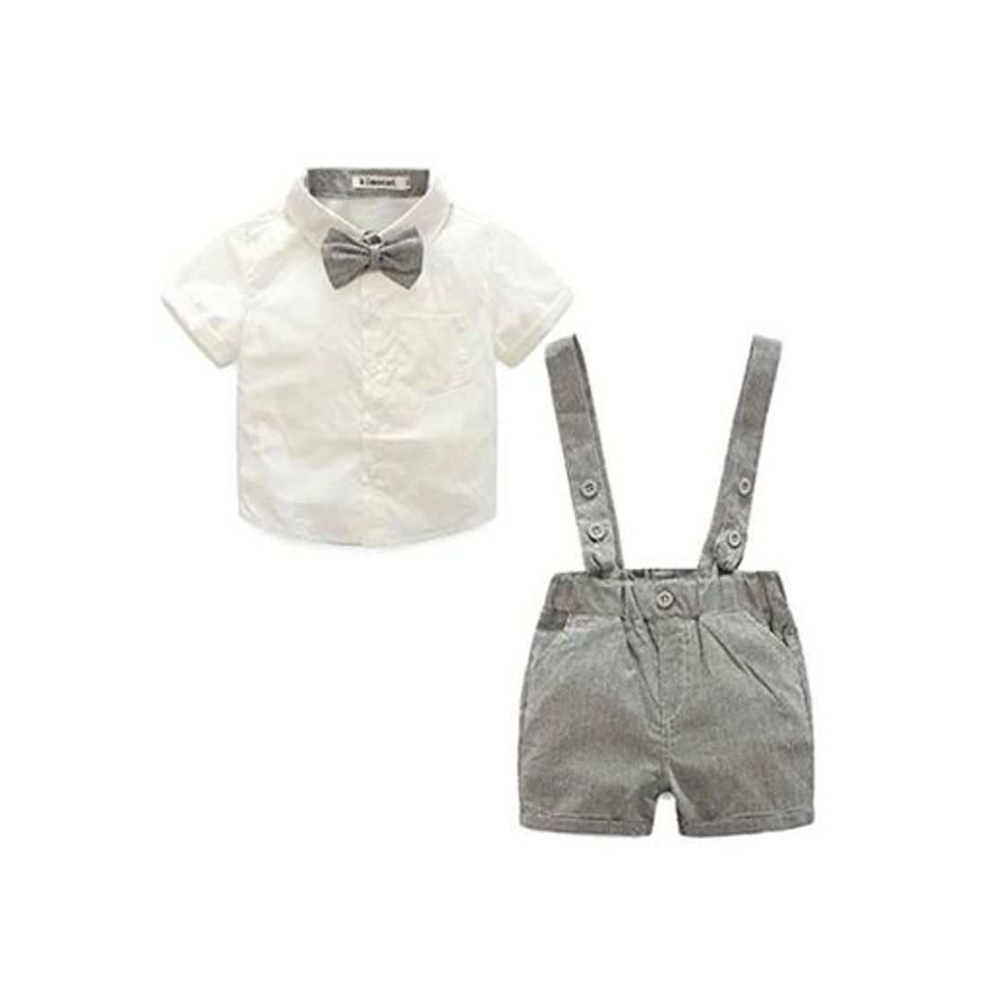 Social LEHOUR Bebés 2Pcs Trajes de Bautizo Camisa Bowtie Top