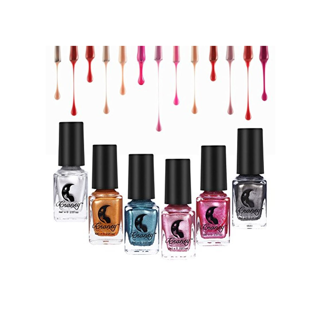 Product Esmalte de uñas Efecto de espejo, 6 colores esmalte de uñas metálico