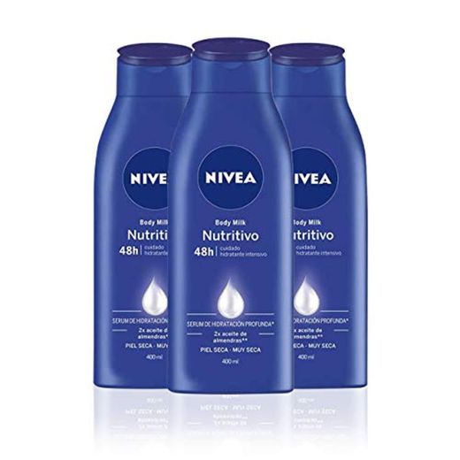 NIVEA Triplo Body Milk Nutritivo - Pack de 3 x 400 ml