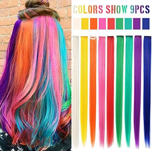 Accesorios para el cabello con arco iris Muñequera con clip Multicolor Destacados