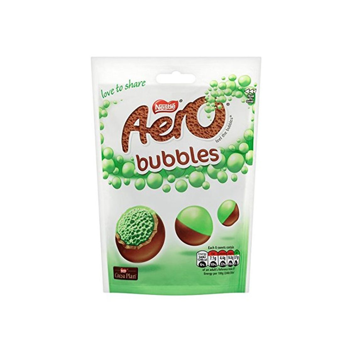 Producto Aero Bubbles Peppermint Chocolate Pouch 113G