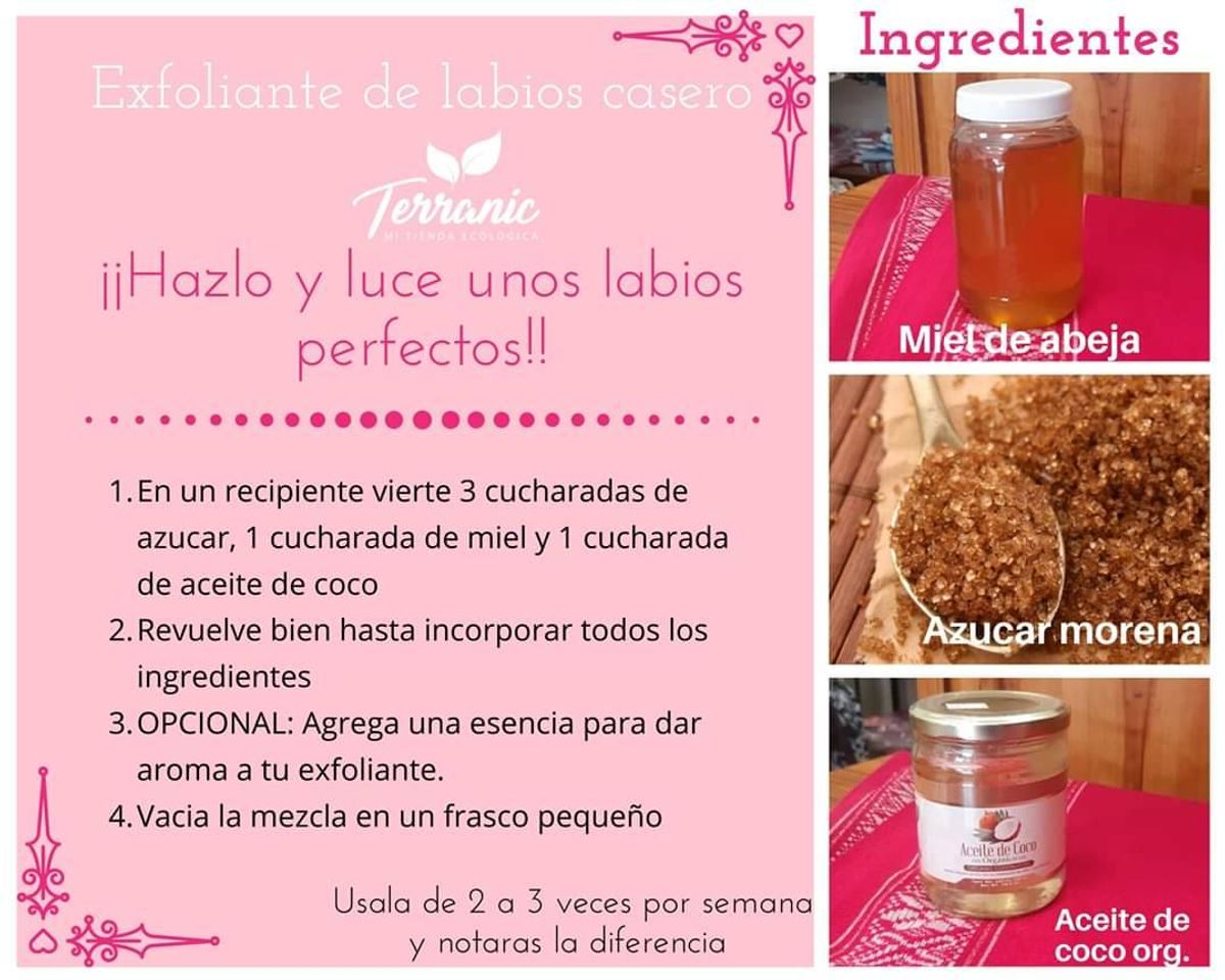 Exfoliante labial casero