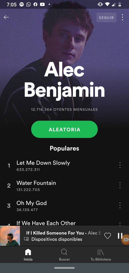 Canción if i killed someone for you-Alec Benjamin 