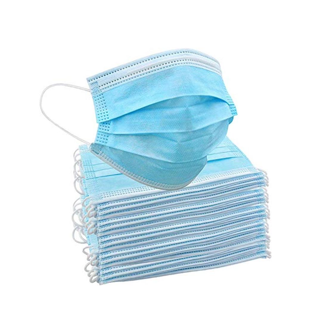 Social Mascarillas desechables – 50 unidades – para el hogar y la oficina – 3 capas transpirable y cómoda máscara de seguridad de filtro