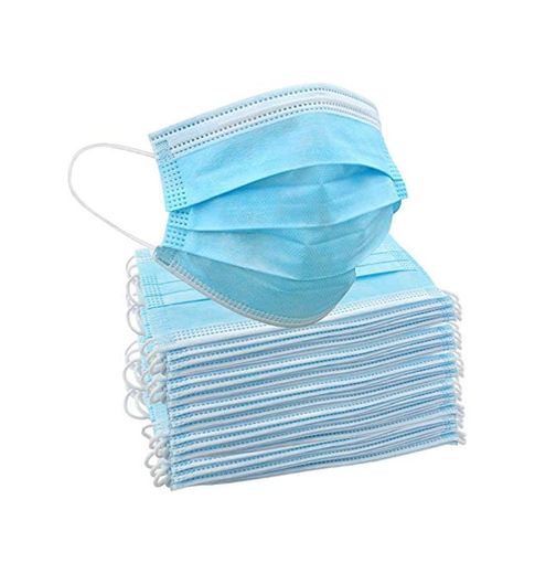 Mascarillas desechables – 50 unidades – para el hogar y la oficina – 3 capas transpirable y cómoda máscara de seguridad de filtro