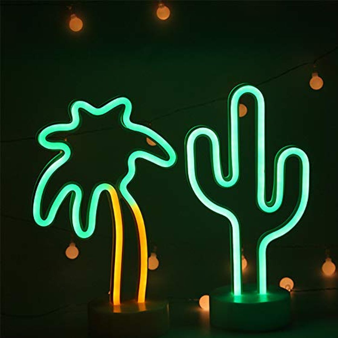 Social Combinación ENUOLI luz de neón verde Cactus y la palmera de la