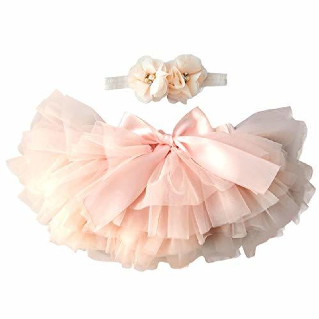 Fashion YONKINY Tulle Ballet Tutu Corta para Niñas+Venda Falda Capas Tul De Volantes