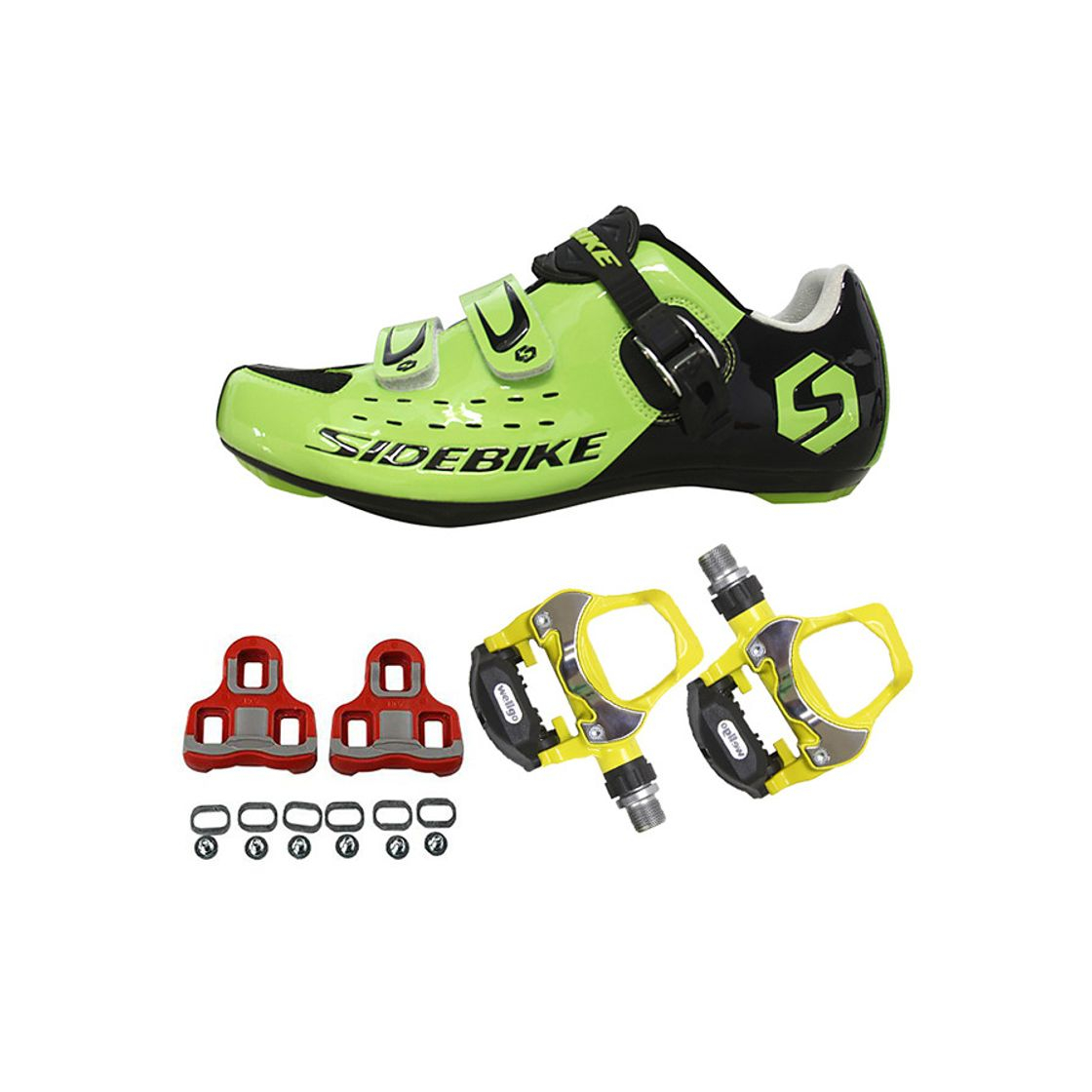 Moda SIDEBIKE Zapatillas de Ciclismo con Pedales y Calas, Zapatos de Bicicleta de