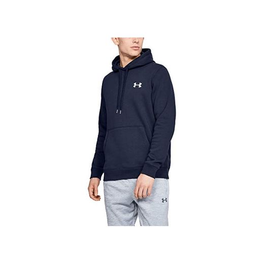 Under Armour Rival Fitted Pull Over Sudadera con Capucha, Hombre, Azul