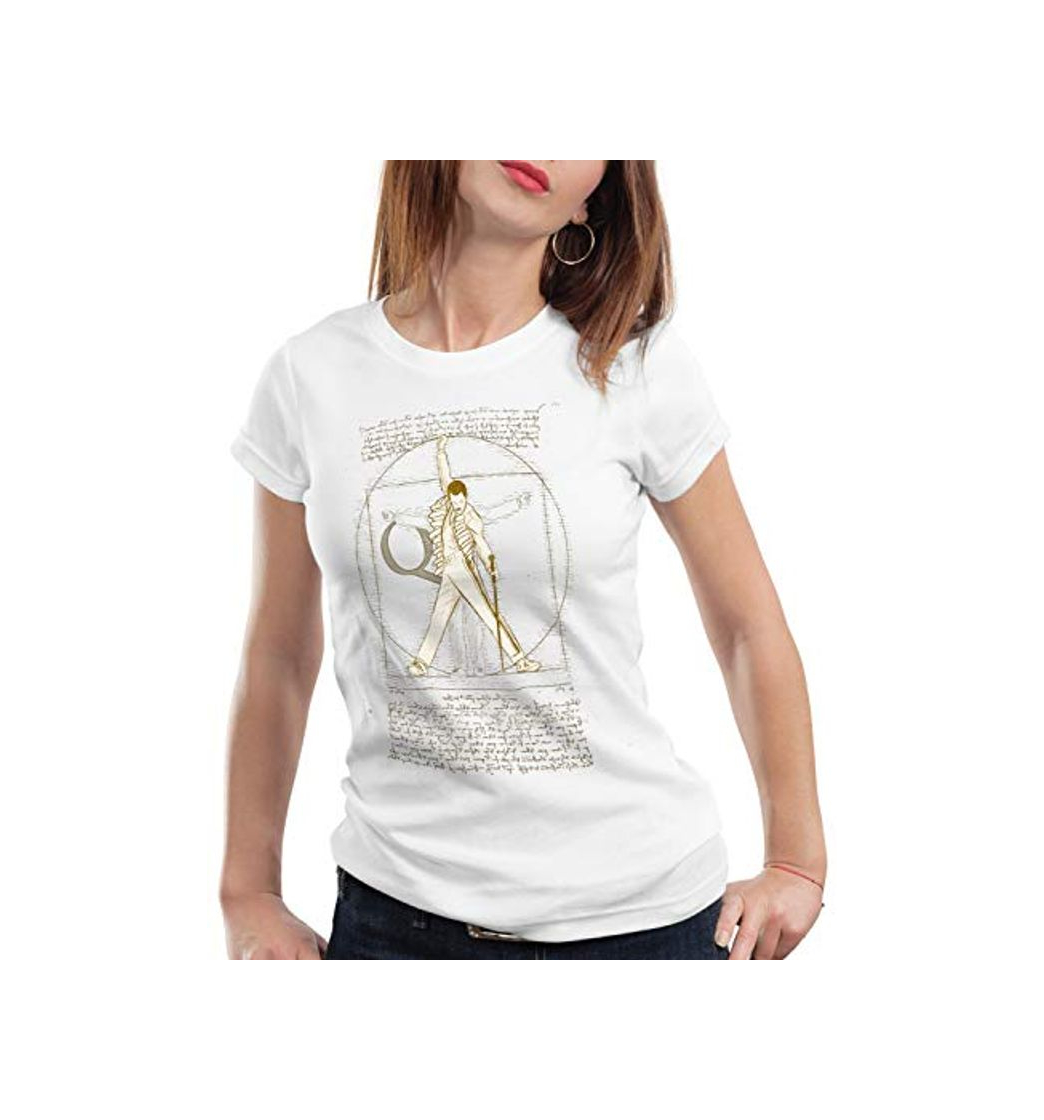 style3 Freddie de Vitruvio Camiseta para Mujer T-Shirt da Vinci Live Rock