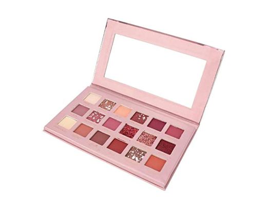 18 Colores Sombra de ojos mate y brillante con paleta de sombras