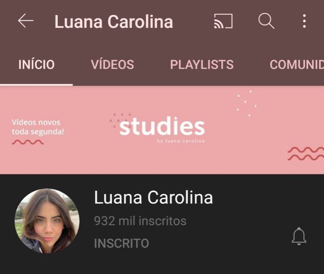 Moda Canal de vlogs sobre estudos 