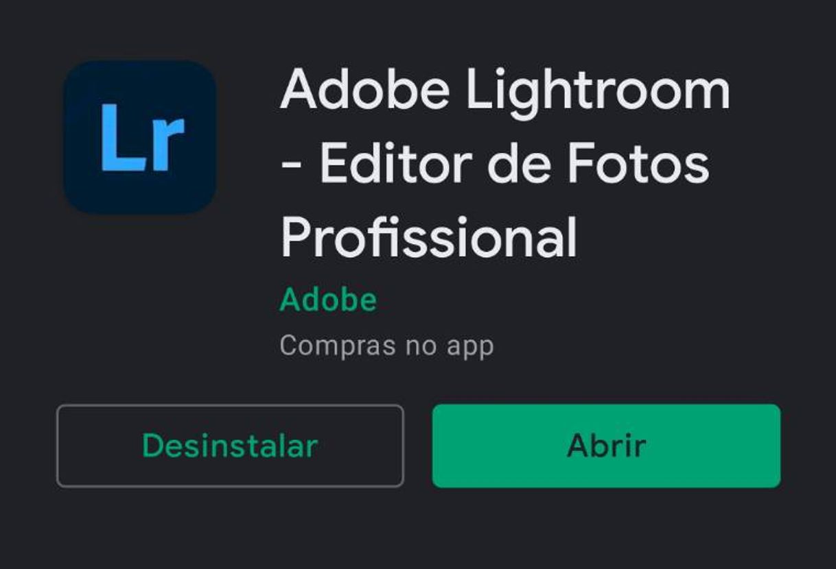 App Adobe Lightroom Photo Editor