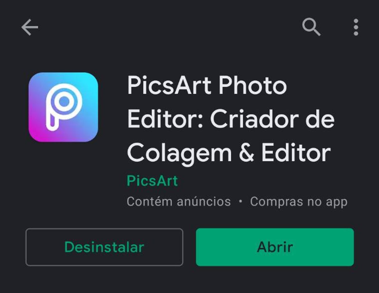 App Picsart Editor de foto e video