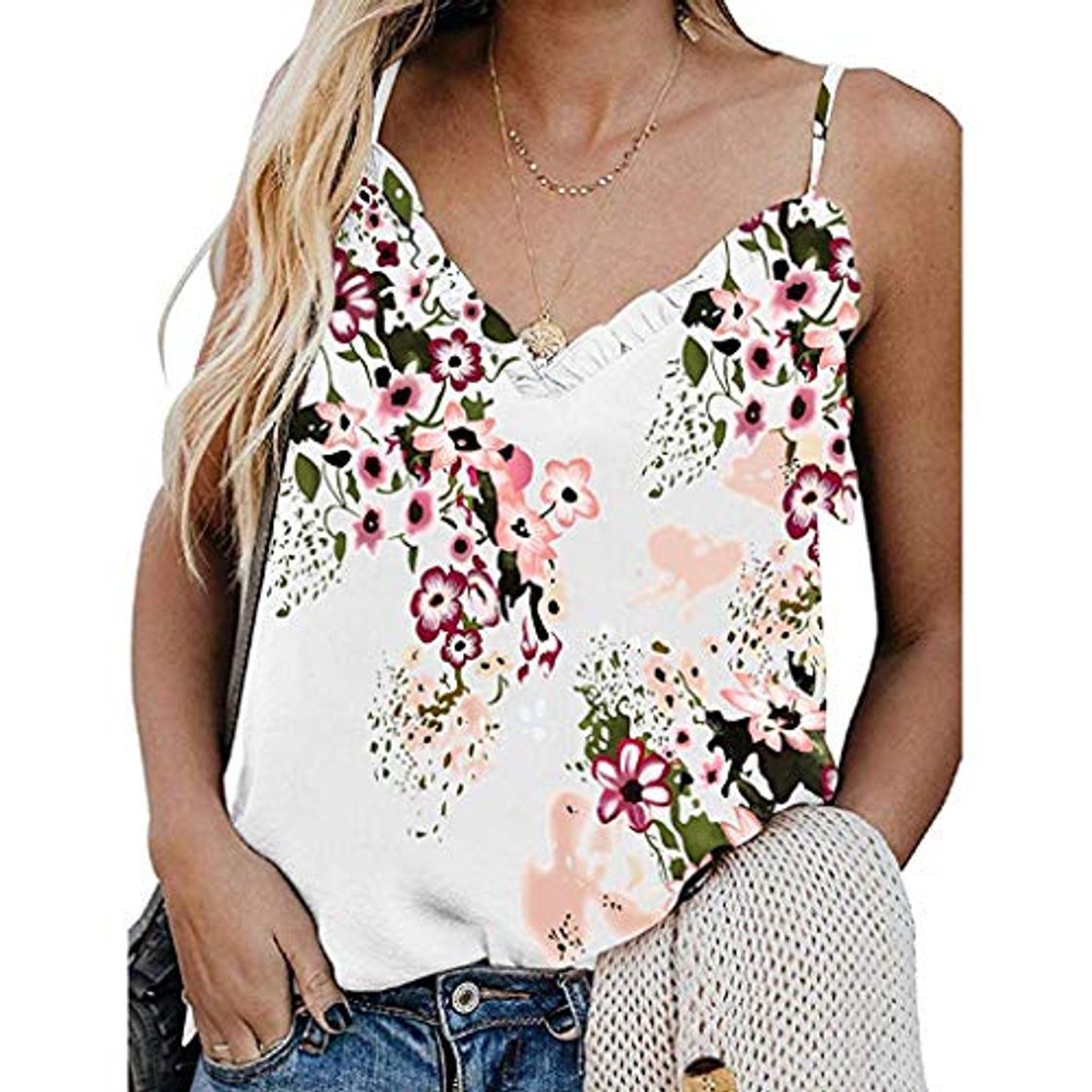 Moda AIMEE7 Ropa Mujer Camisola de Moda Verano Casual sin Manga con Estampado,