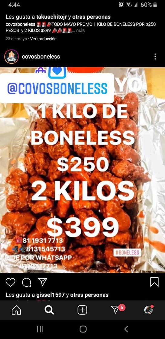 Restaurantes Covos Boneless & fries 