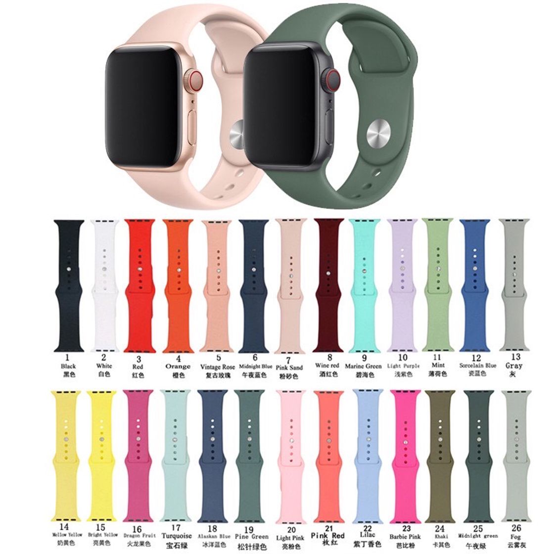 Moda Pulseira silicone Apple whatch 