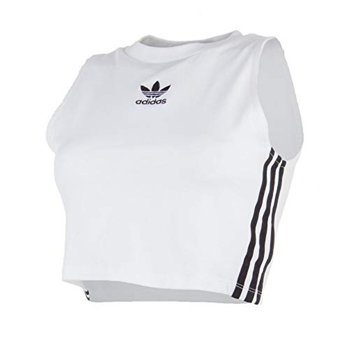 Lugar Adidas Crop Tank Camiseta, Mujer, 48, Blanco