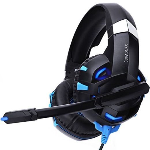 Syncwire Gaming Headset PS4 - Auriculares Surround Sound 7.1 Auriculares Gamer Head