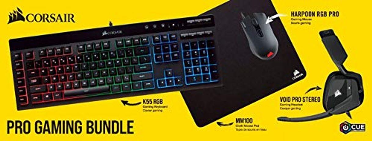 Producto Corsair – Pro Wired Gaming Bundle con RGB Back Lighting – Negro