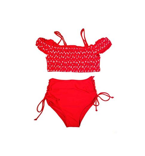 Mermaid- Bikini con Top Bandeau y Braga Alta