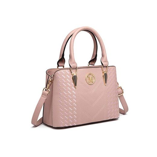 Miss Lulu Bolso de Mano para Mujer Elegante Bolso de Compras con