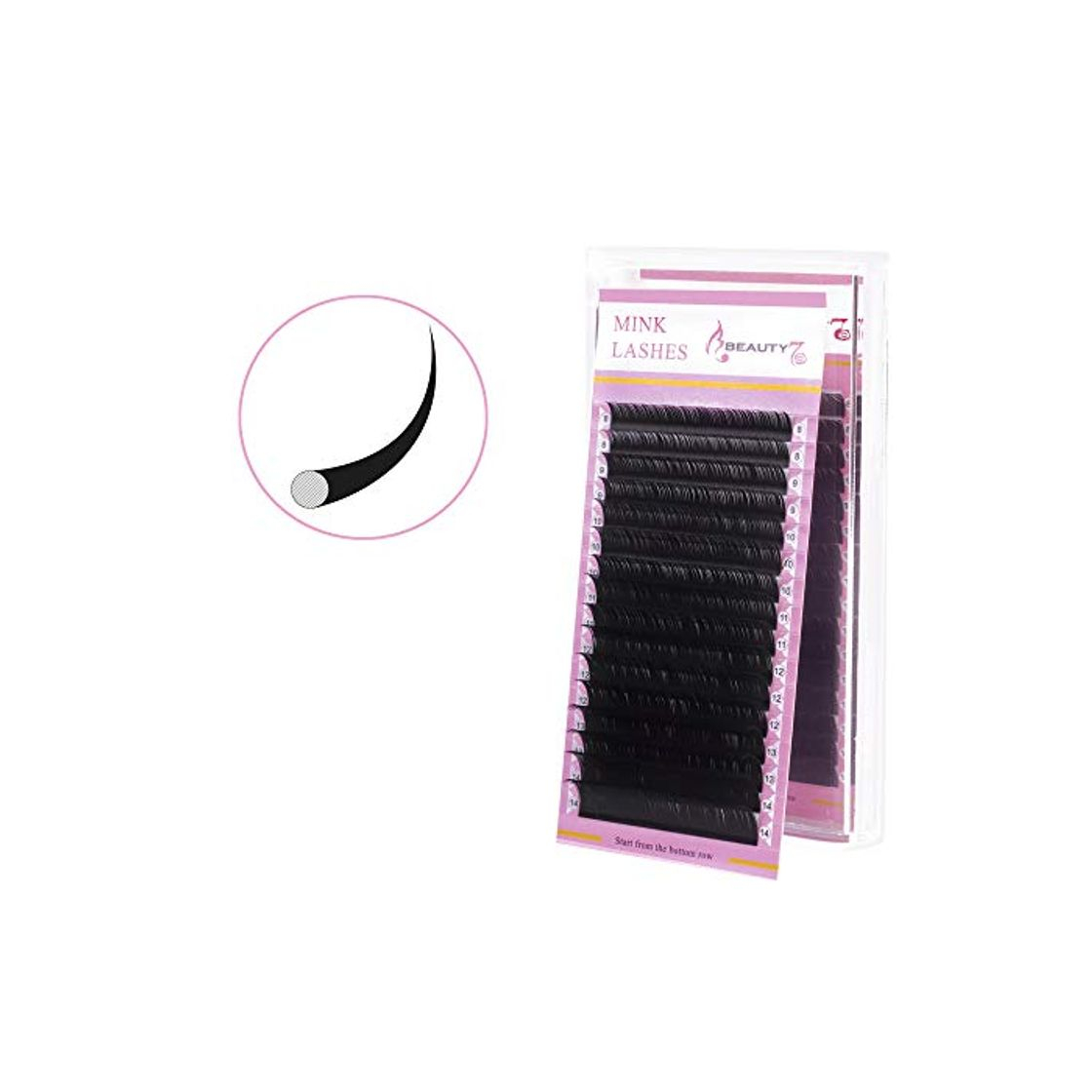 Product Beauty7 Mix Extensiones de Pestañas Postizas Natural Blando Suave Negra Individuales C