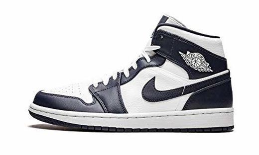 Nike Air Jordan 1 Mid, Zapatos de Baloncesto para Hombre, Blanco