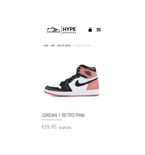 Nike Jordan 1 retro pink 