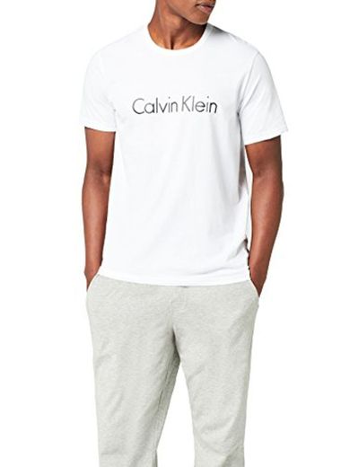 Calvin Klein S/s Crew Neck Camiseta, Blanco