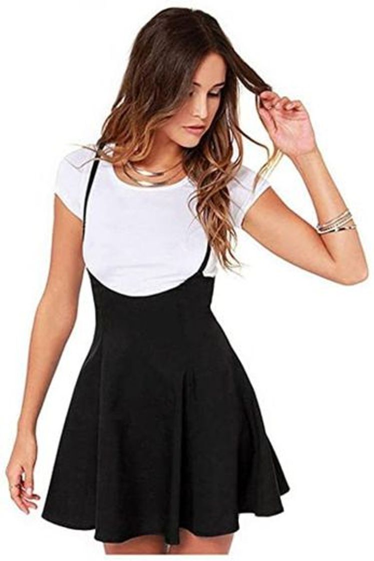 Social Overdose Falda Negra de Las Mujeres de Moda con Las Correas de