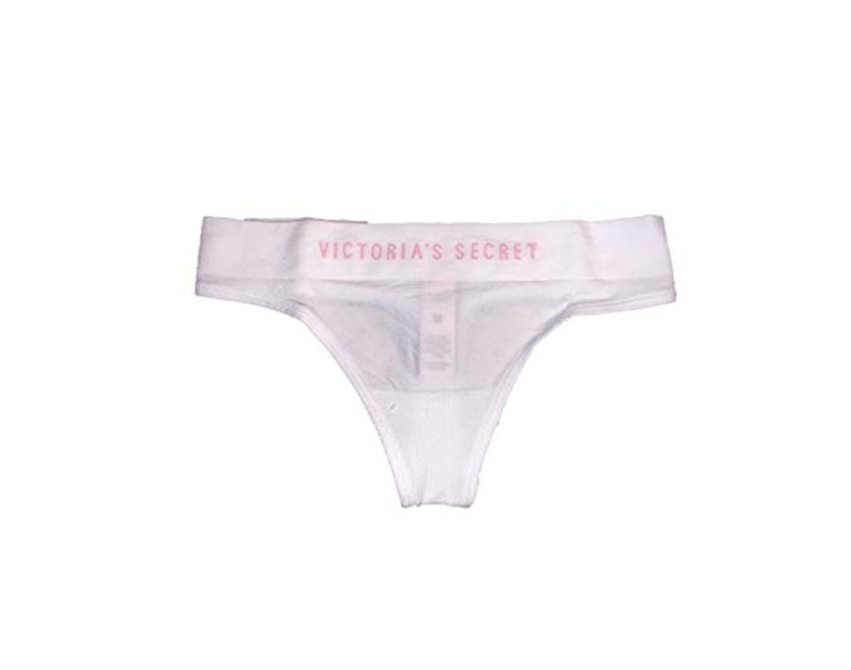 Fashion Victoria's Secret Tangas Blanc-Logo Rose XS