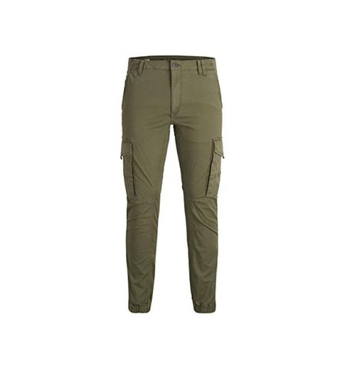 JACK & JONES Jjipaul Jjflake AKM 542 Olive Night Noos Pantalones, Verde,