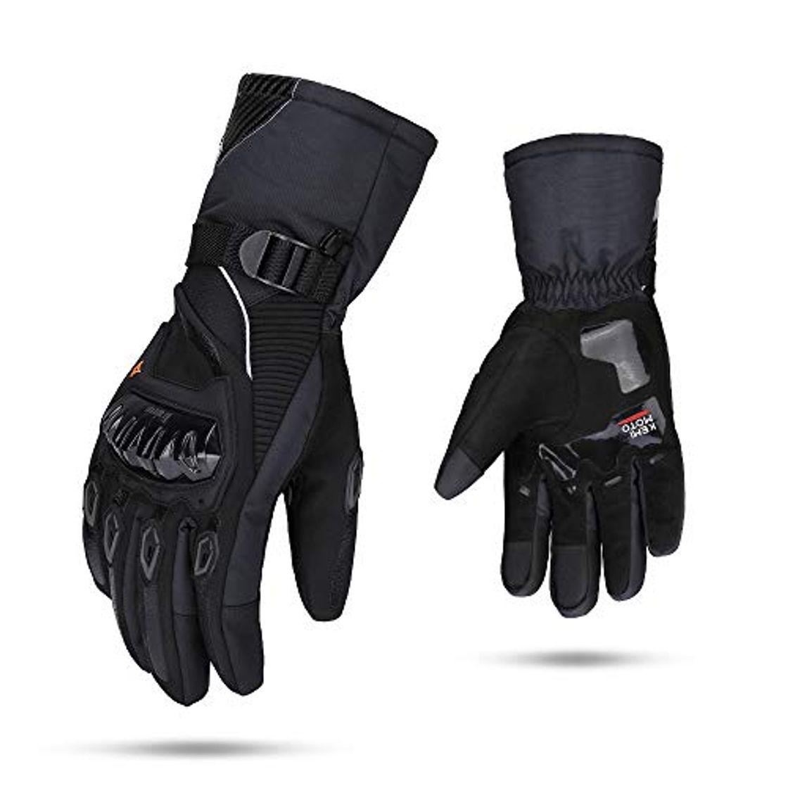 Social Guantes Moto Invierno Impermeable Pantalla Táctil Guantes Protectores de Motociclismo Dedo Completo para Invierno