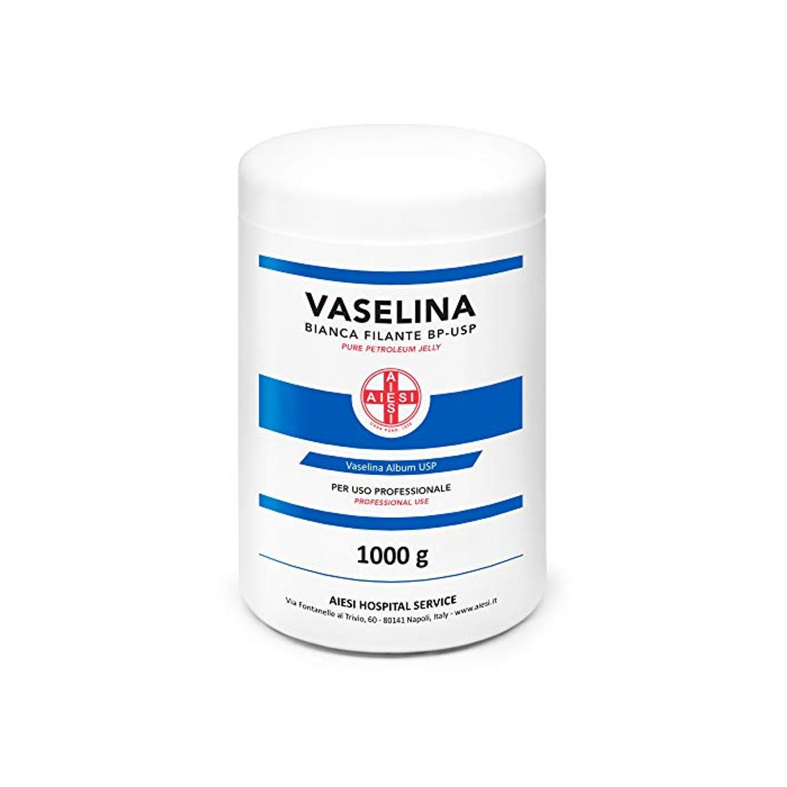 Producto AIESI® Vaselina Blanca Pura BP-USP Petroleum Jelly frasco de 1 kg para